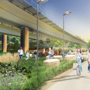 This is a rendering of Phase 2 of The Underline Park